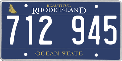 RI license plate 712945