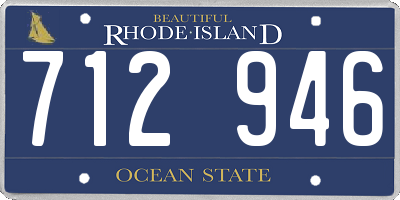 RI license plate 712946