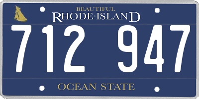 RI license plate 712947