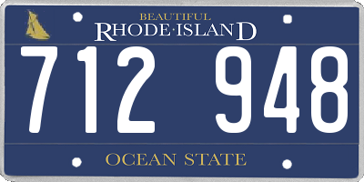 RI license plate 712948