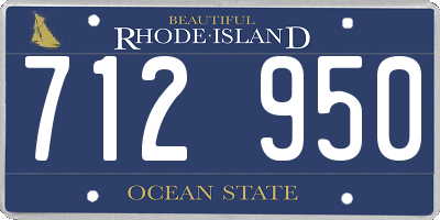 RI license plate 712950