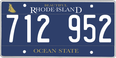 RI license plate 712952