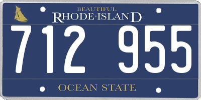 RI license plate 712955