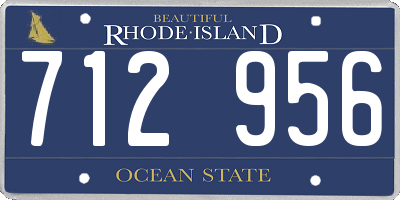 RI license plate 712956