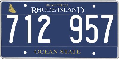 RI license plate 712957