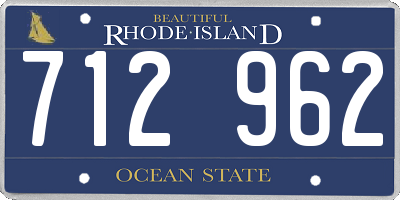 RI license plate 712962