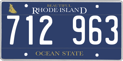RI license plate 712963
