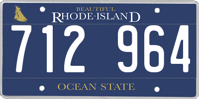 RI license plate 712964