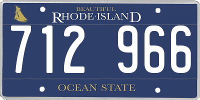 RI license plate 712966