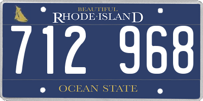 RI license plate 712968