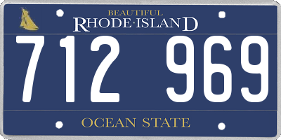 RI license plate 712969