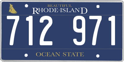 RI license plate 712971