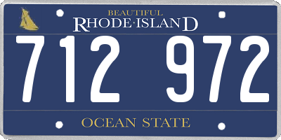 RI license plate 712972