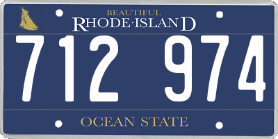 RI license plate 712974