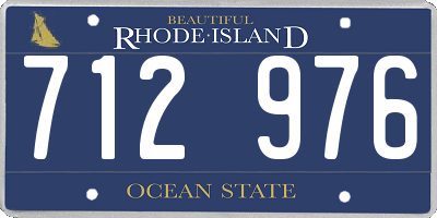 RI license plate 712976