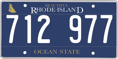 RI license plate 712977