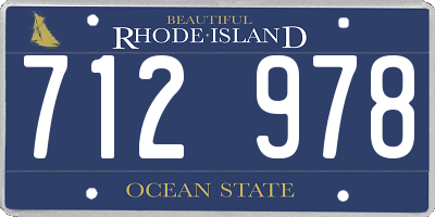 RI license plate 712978