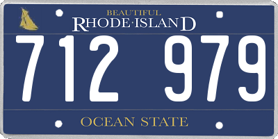 RI license plate 712979