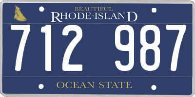 RI license plate 712987