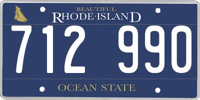 RI license plate 712990