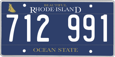 RI license plate 712991