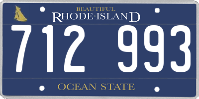 RI license plate 712993