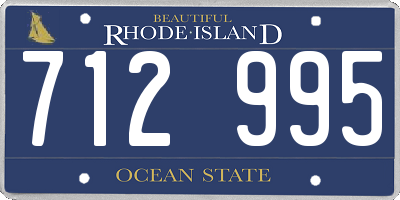 RI license plate 712995