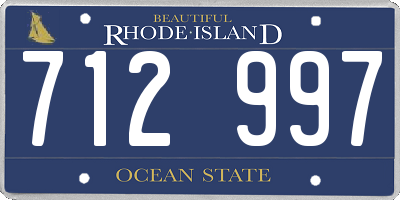 RI license plate 712997