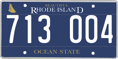 RI license plate 713004