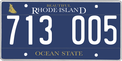 RI license plate 713005