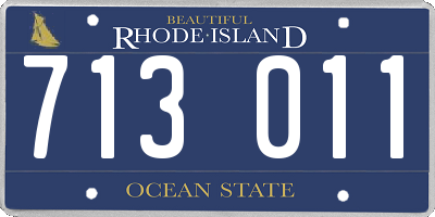 RI license plate 713011
