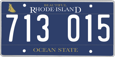 RI license plate 713015