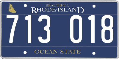 RI license plate 713018