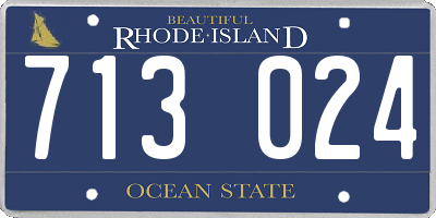 RI license plate 713024