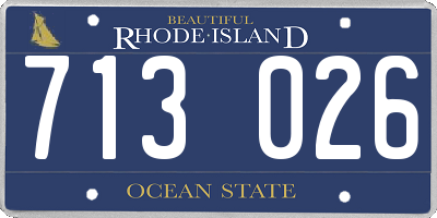 RI license plate 713026