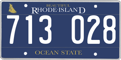 RI license plate 713028