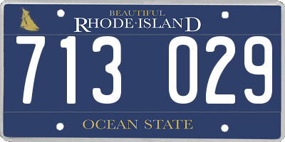 RI license plate 713029