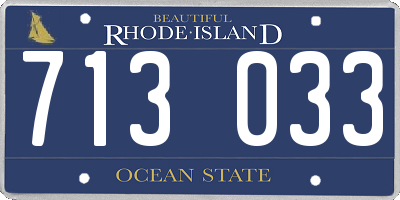 RI license plate 713033