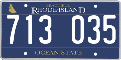 RI license plate 713035