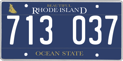 RI license plate 713037