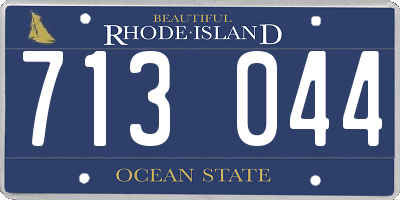 RI license plate 713044