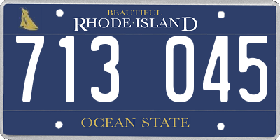 RI license plate 713045