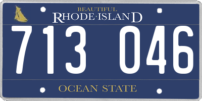 RI license plate 713046