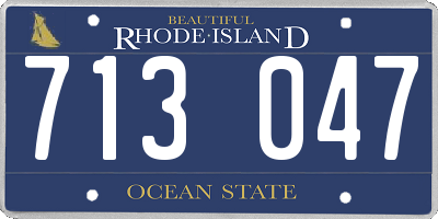 RI license plate 713047