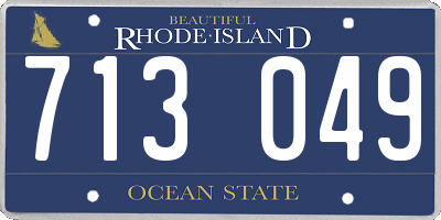 RI license plate 713049