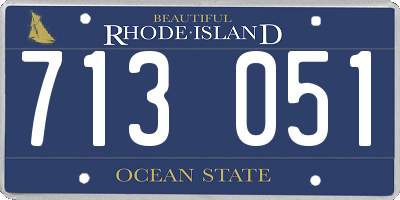 RI license plate 713051
