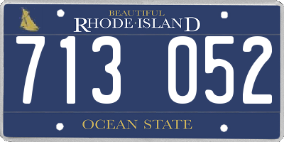 RI license plate 713052