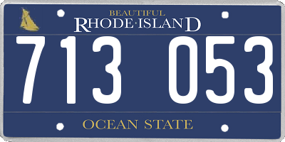 RI license plate 713053
