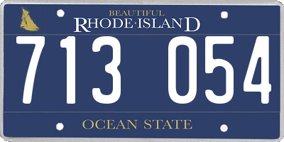 RI license plate 713054