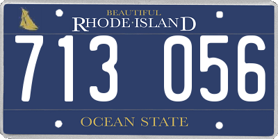 RI license plate 713056